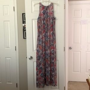 H&M sleeveless maxi dress with back and leg slits